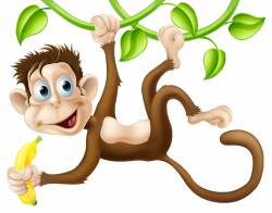 Chimpanzee Monkey Cartoon Clip art - Vines of small monkeys 2107 ...