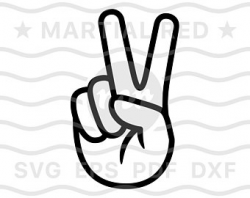 Peace sign clipart | Etsy
