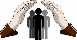 Clipart - protecting hands