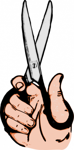 Clipart - Scissors and Hand