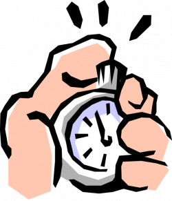 Hand with Stopwatch - Vector Image