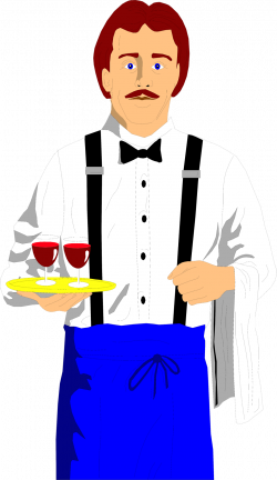 Waiter | Free Stock Photo | Illustration of a waiter with wine ...