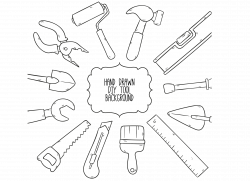 Tool Clip art - Carpentry background drawing tools by hand 2265*1640 ...