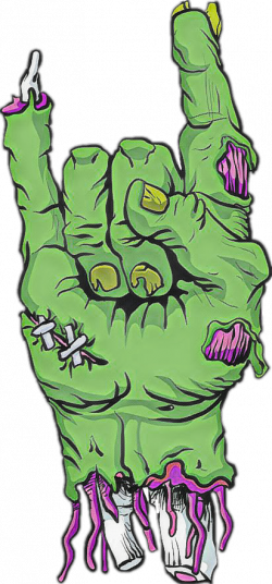 hand devil horns zombie sticker zombie hand devil horn...