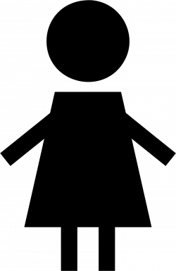 Clipart - Female Symbol Silhouette 2 Black