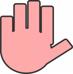 Flat Hand Pink Clip Art at Clker.com - vector clip art online ...