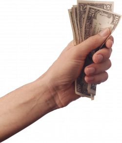 Hand Holding Money Three | Isolated Stock Photo by noBACKS.com