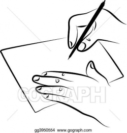 Drawing - Signing document. Clipart Drawing gg3950554 - GoGraph