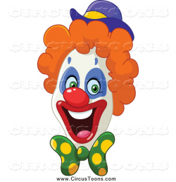 Circus Clipart of a Happy Clown Face by yayayoyo - #1197