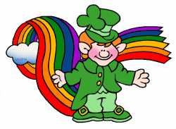 St. Patrick's Day Clip Art by Phillip Martin, Leprechaun and Rainbow