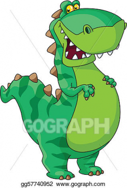 Vector Stock - Happy dinosaur. Clipart Illustration ...