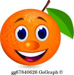 Happy Orange Fruit Clip Art - Royalty Free - GoGraph