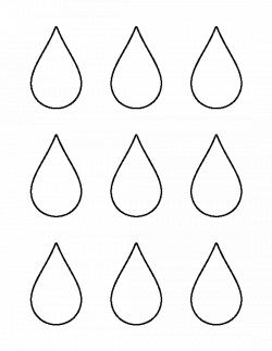 Small raindrop pattern. Use the printable outline for crafts ...