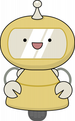 Clipart - Friendly robot in yellow
