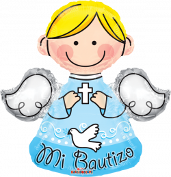 Mi Bautizo Angel Azul Shape 14 #bautizo #niño #globos | baptism ...