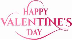 Happy Valentine's Day Pink Text PNG Image | Gallery Yopriceville ...