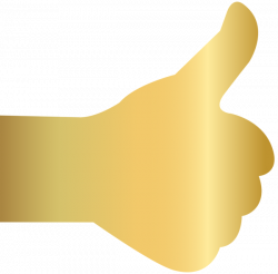 Gold Thumb Up Transparent Clip Art Image | Gallery Yopriceville ...