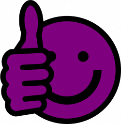 Purple Smiley-Face Thumbs Up | Thumbs Up Smiley Face Clip Art ...