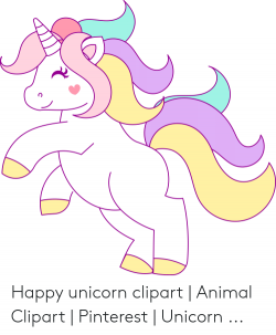C Happy Unicorn Clipart | Animal Clipart | Pinterest ...