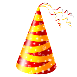 Birthday cake Party hat Clip art - Red and yellow birthday hat 1500 ...