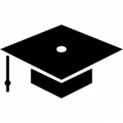 Diploma Hat Black Clipart Icon | Web Icons PNG