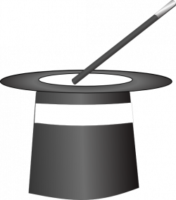 Black & White Magic Hat Clip Art at Clker.com - vector clip art ...