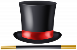 Magician Hat and Wand Transparent Clip Art | Gallery Yopriceville ...