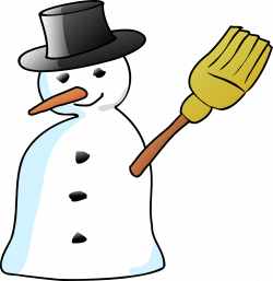 Snowman Hat Broom Carrot Stick transparent image | Rock painting ...
