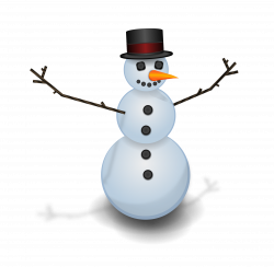 Clipart - Snow man with hat