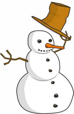Clipart - Hat Tip Snowman