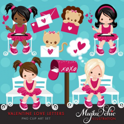 Valentine Clipart with cute valentine characters, valentine ...