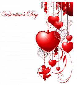 Valentines Day Decor with Hearts and Cupid Clipart | Gallery ...