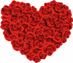 Large Heart of Roses PNG Clipart | Gallery Yopriceville - High ...