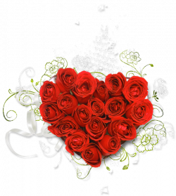 Red Heart Bouquet of Roses Clipart | Gallery Yopriceville - High ...
