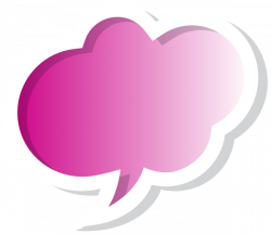 Bubble Speech Cloud Pink PNG Clip Art Image | Gallery Yopriceville ...