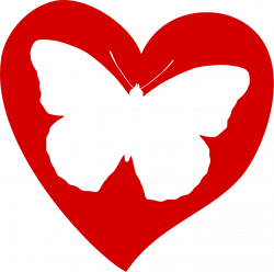 Butterfly clipart heart - Pencil and in color butterfly clipart heart