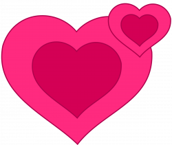 Clipart - Two Pink Hearts Together
