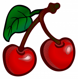 Clipart - cherries - coloured