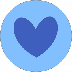 Heart In Circle Blue Clip Art at Clker.com - vector clip art online ...