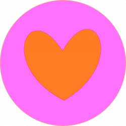 Heart In Circle Orange Clip Art at Clker.com - vector clip art ...