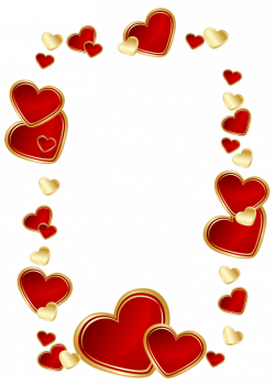Gold and Red Hearts Decoration PNG Clipart Picture | GINGERS HEART ...