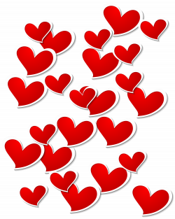Transparent Red White Hearts Decoration PNG Picture Clipart ...