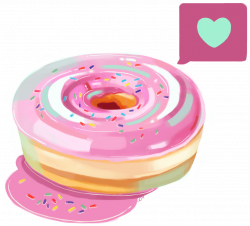Here's the .png of the Pink Frosted Heart Donut! Enjoy a see-through ...