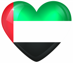 United Arab Emirates Large Heart Flag | Gallery Yopriceville - High ...