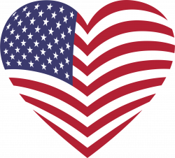 Clipart - 3D America Heart Flag