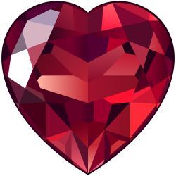 Large Ruby Heart Clipart transparent PNG - StickPNG