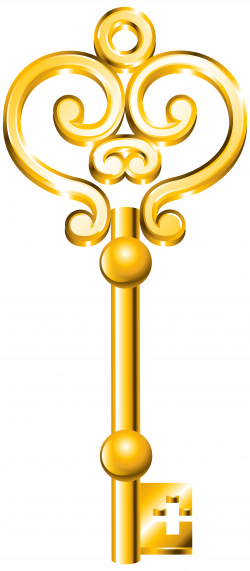 Golden Key PNG Clip Art - Best WEB Clipart