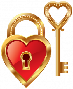 Heart Lock and Heart Key Clipart | Gallery Yopriceville - High ...