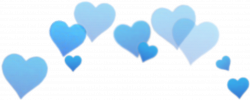sticker hearts aesthetic crown tumblr blue lightblue...