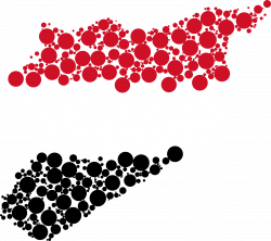 Clipart - Syria Map Flag Circles